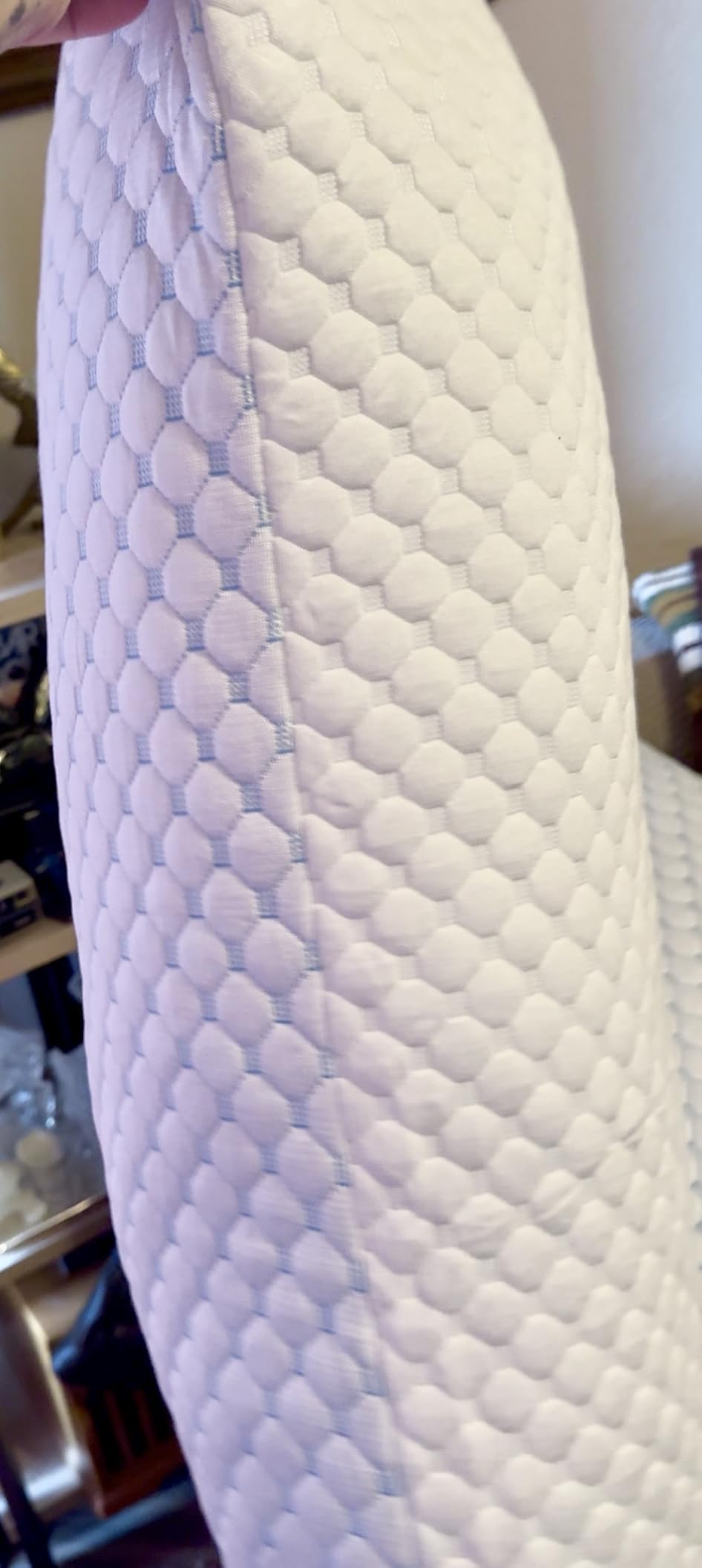 Nestl Cooling Body Pillow for Sleeping 1 Pack, Luxury Shredded Memory Foam Body Pillows, Adjustable Cold Gel Pillows for Hot Sleepers, Supportive Long Pillow for Bed Side Back Stomach Sleepers customer photo 2
