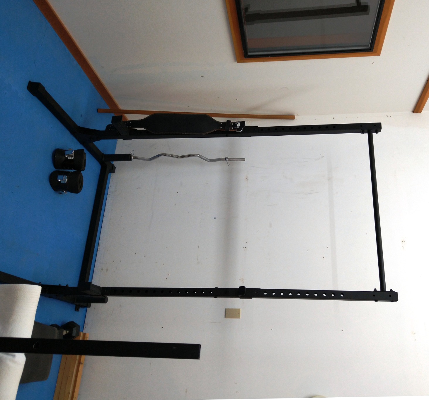 800LB Capacity Squat Rack with Pull Up Bar, Adjustable Power Cage, Home Gym customer photo 2
