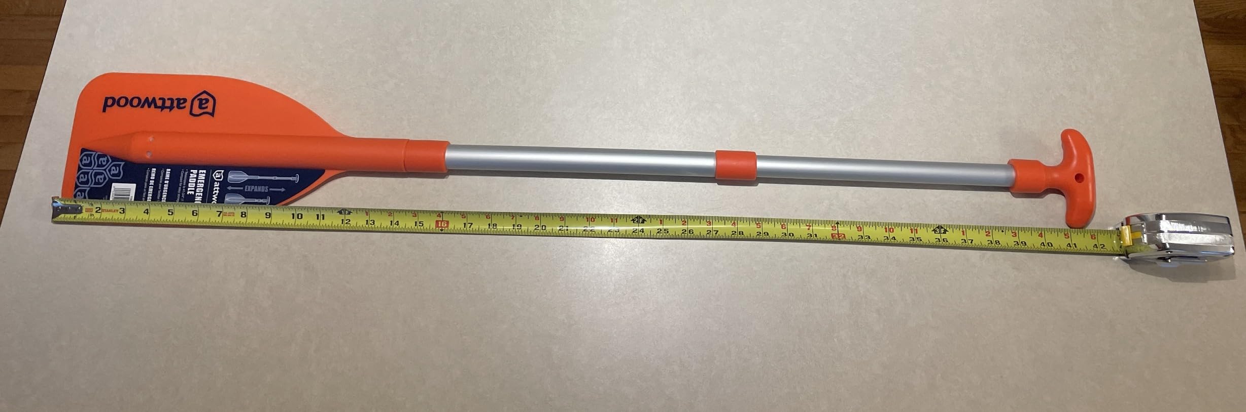 Attwood Emergency Telescoping Paddle for Boating, Orange customer photo 1