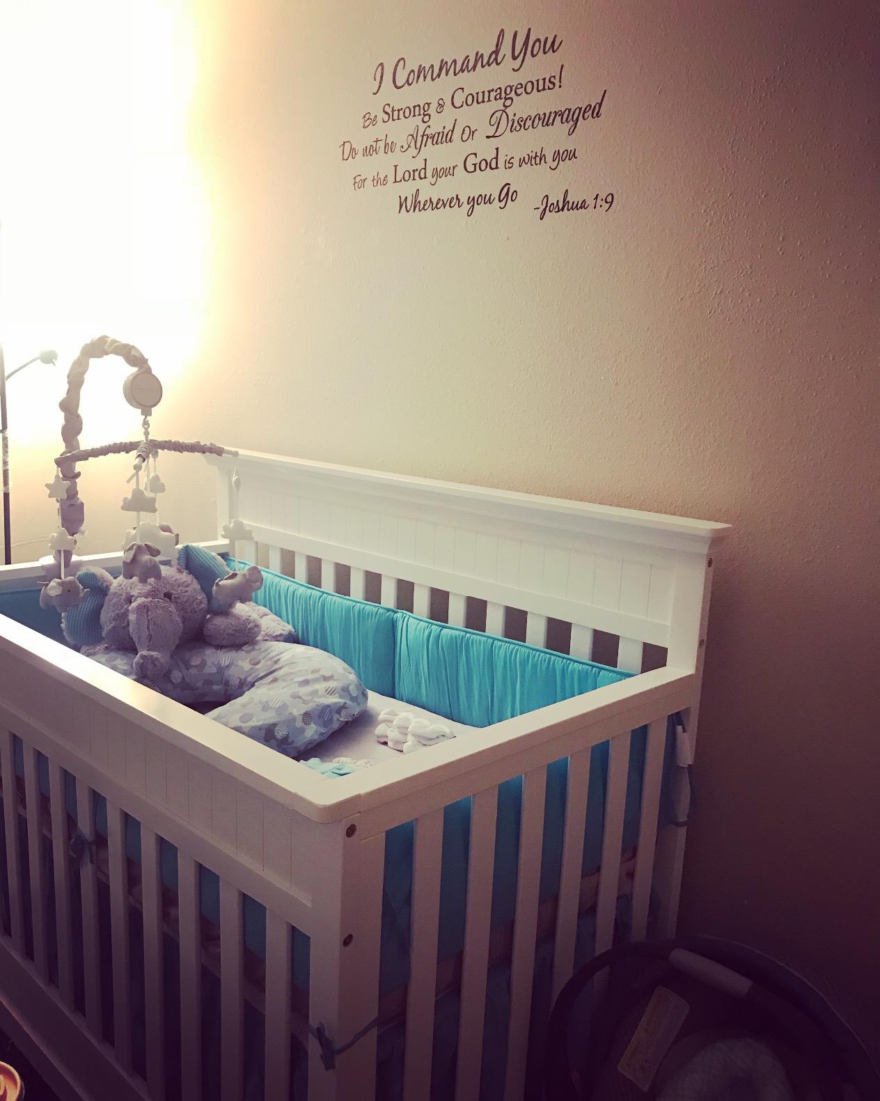 Dream On Me Harbor 4-in-1 Convertible Mini Baby Crib - Pebble Gray customer photo 2