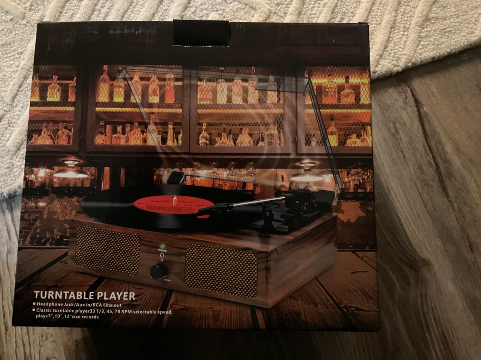 Vinyl Record Player Wireless Turntable with Built-in Speakers and USB Belt-Driven Vintage Phonograph Record Player 3 Speed for Entertainment and Home Decoration customer photo 1