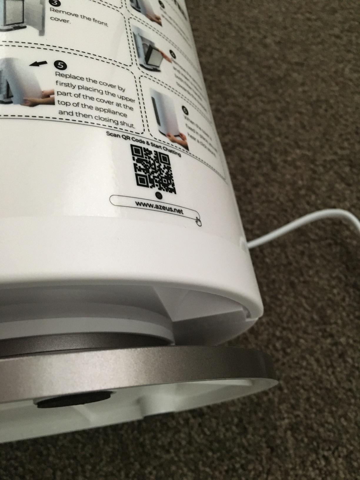 AZEUS Air Purifier for Wildfire Smoke, UV-C HEPA for Home Large Room, White customer photo 1