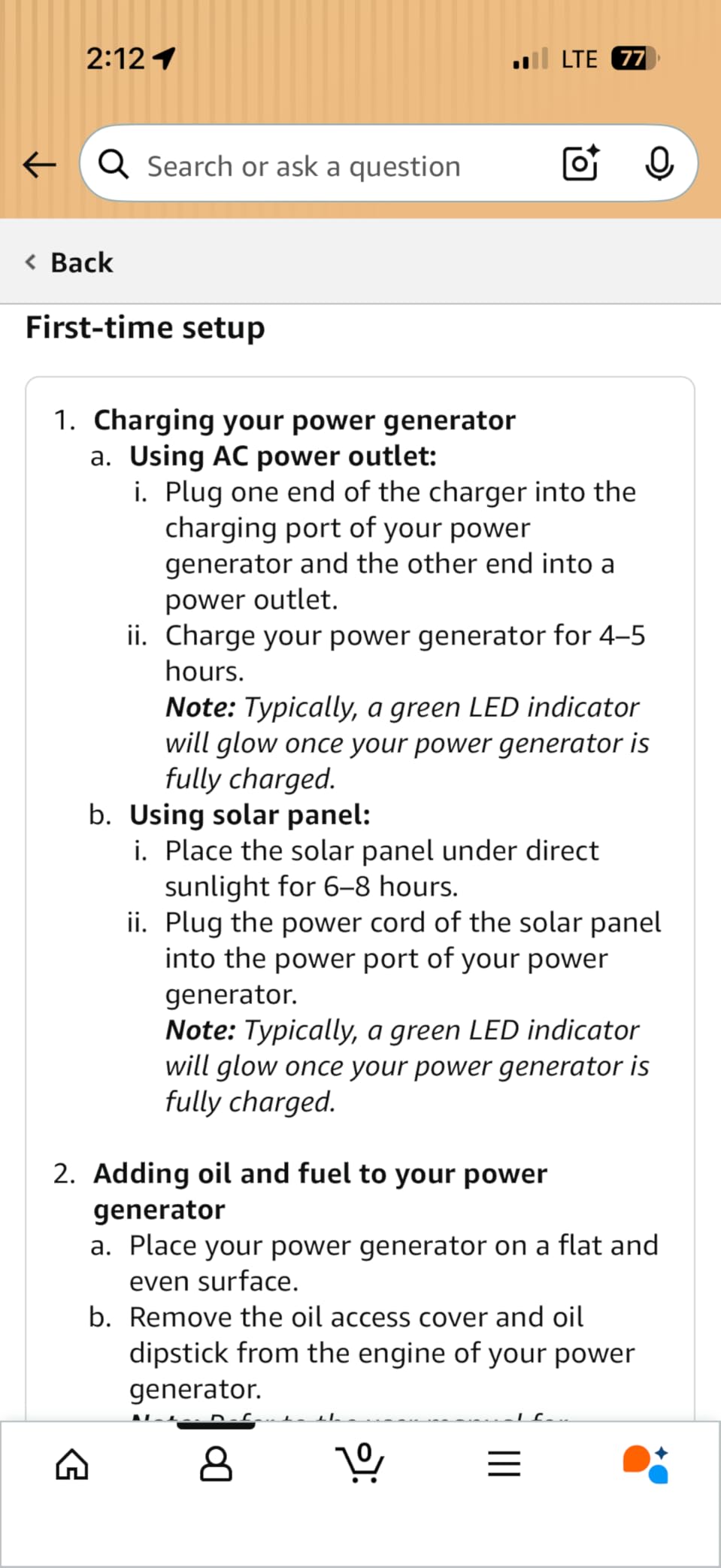 WEN Super Quiet 2350-Watt Portable Inverter Generator with Fuel Shut Off, Gasoline Power, Ultra Lightweight (56235i), Black customer photo 1