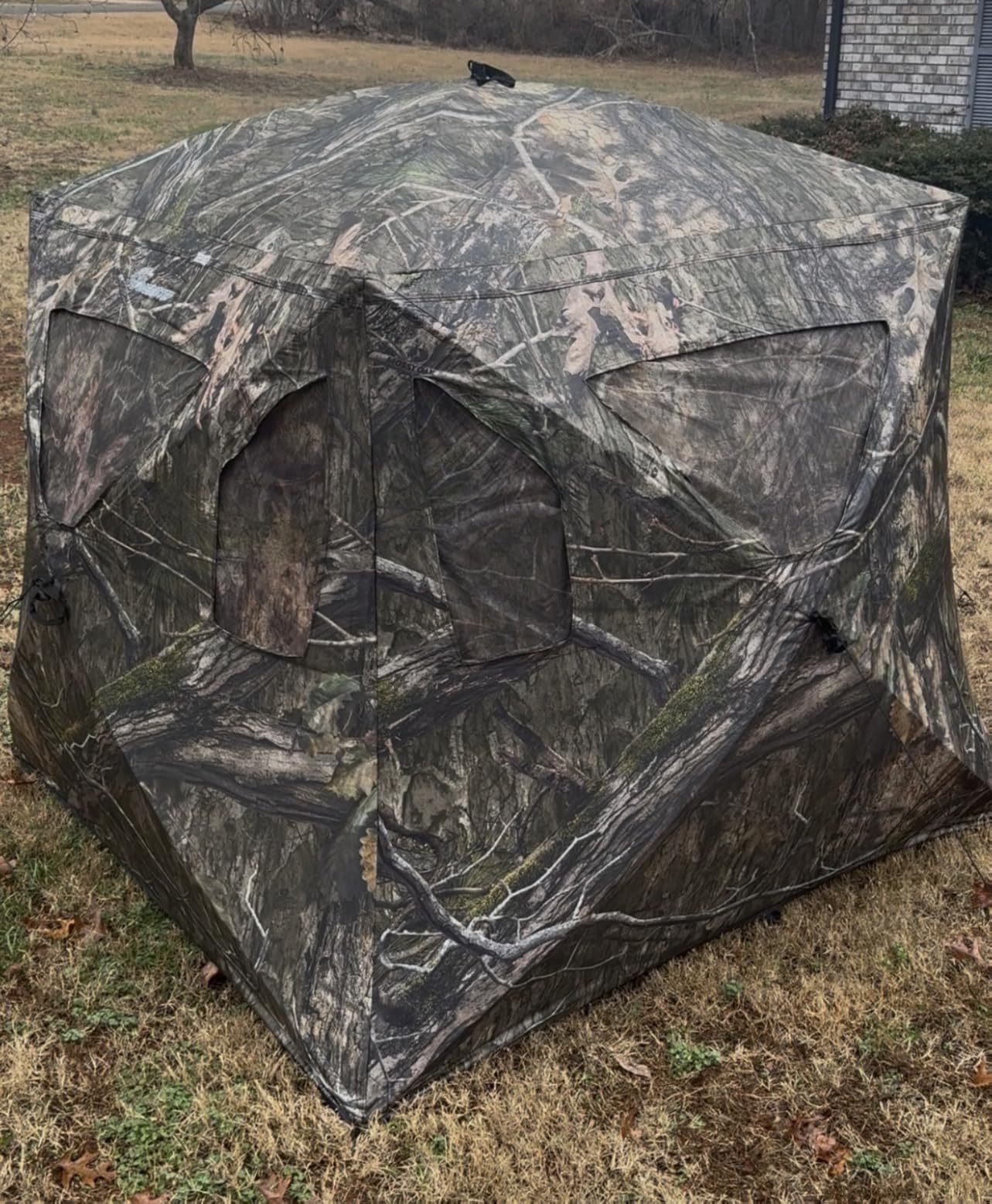 Ameristep Brickhouse Hunting Blind | 3-Person Ground Blind in Mossy Oak Break-Up Country, One Size customer photo 2