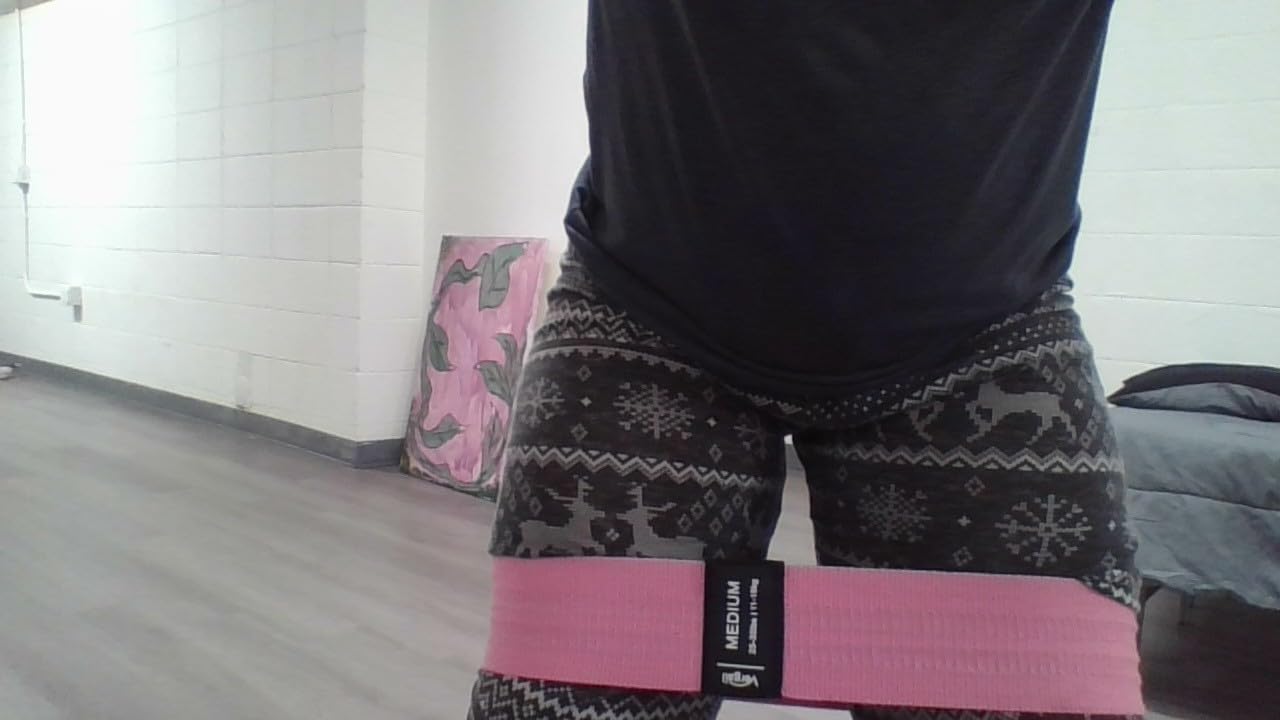 Resistance Bands for Working Out with Workout Bands Guide. 4 Booty Bands for Women Men Fabric Elastic Bands for Exercise Bands Resistance Bands for Legs Bands for Working Out Hip Thigh Glute Bands Set customer photo 1