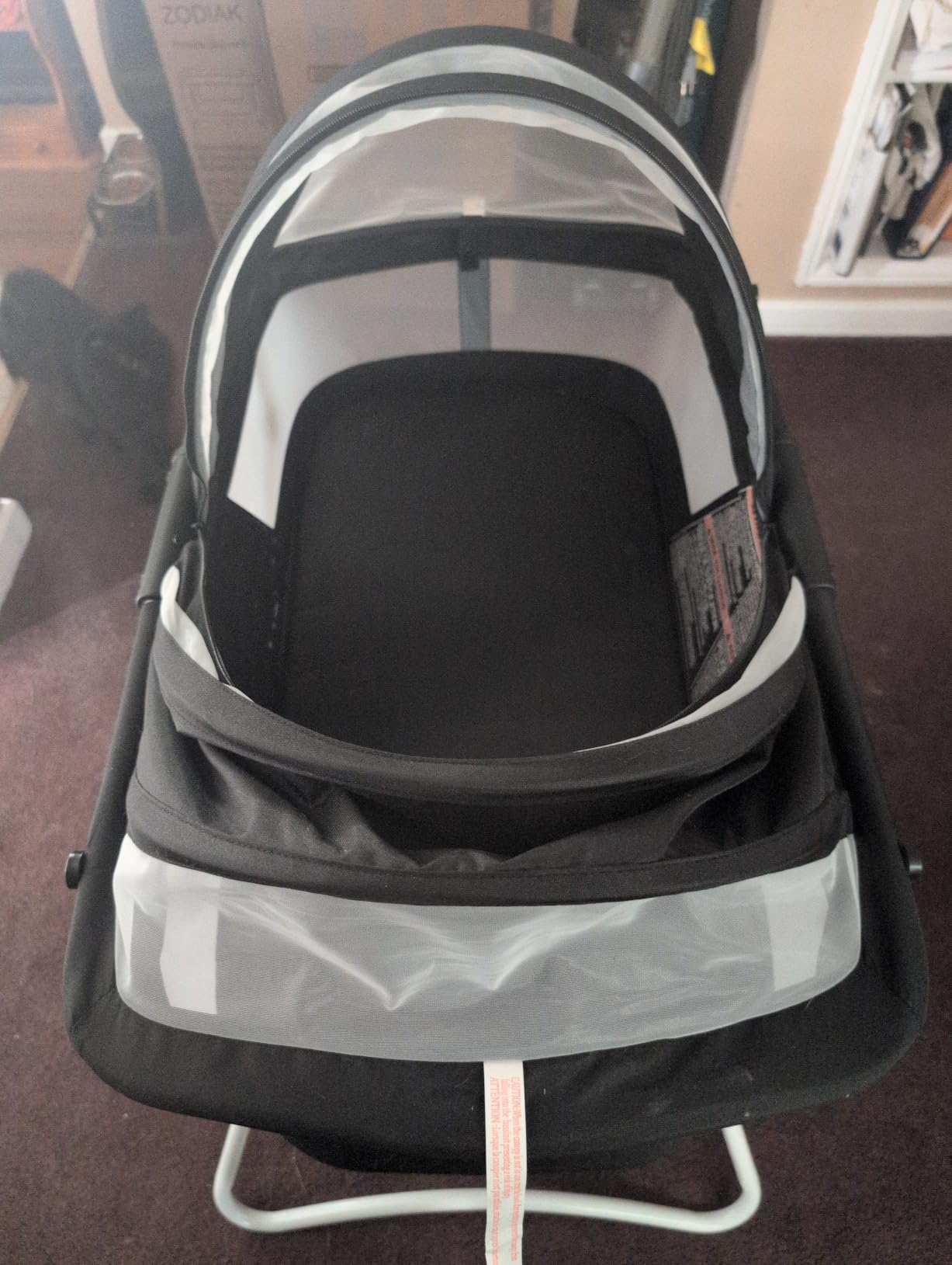 Dream On Me Karley Portable Infant Bassinet, Double Mesh Canopy, Black customer photo 2