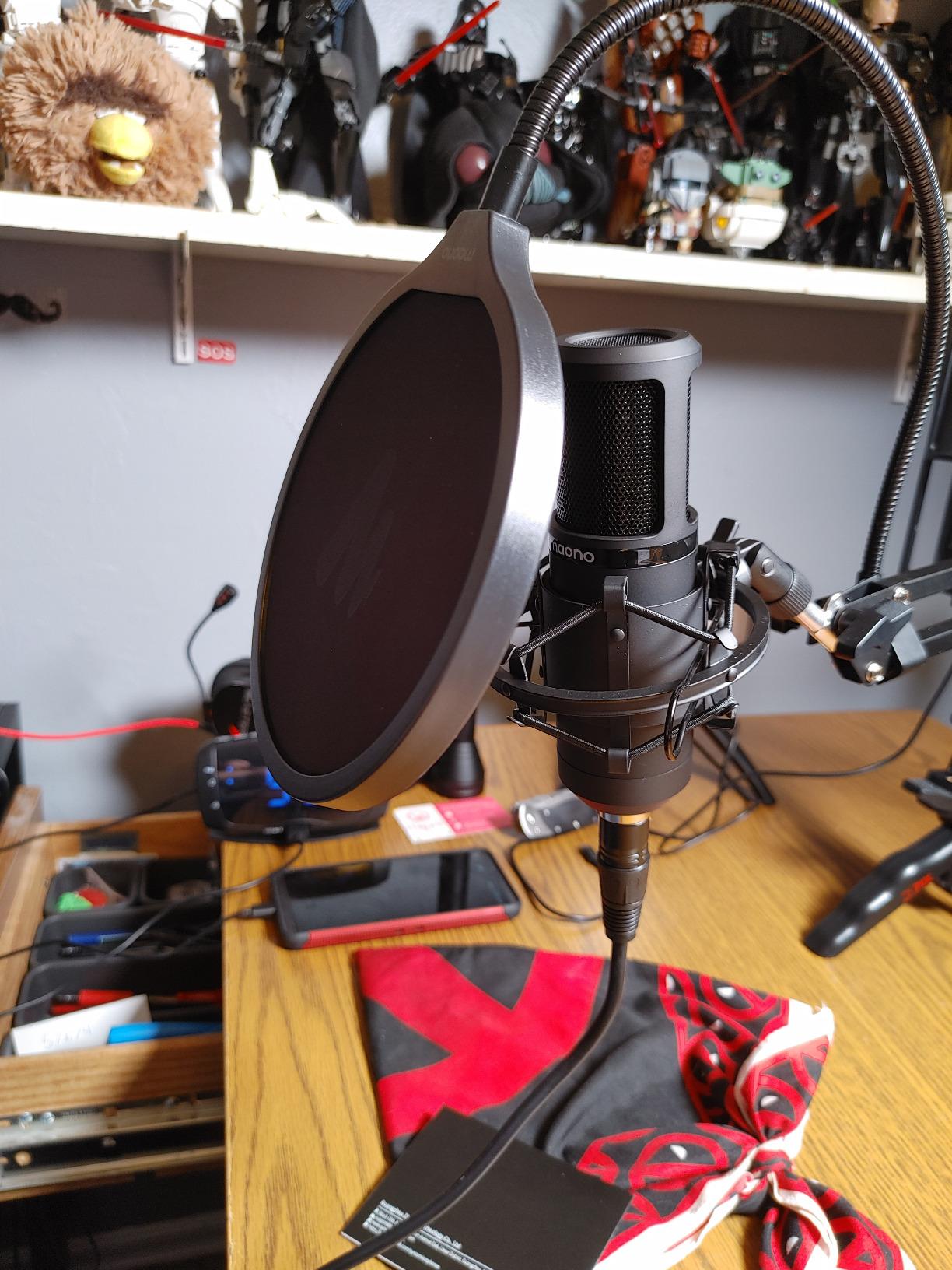 MAONO PM320S Condenser PC Microphone with XLR Cable, Boom Arm, Pop Filter customer photo 1
