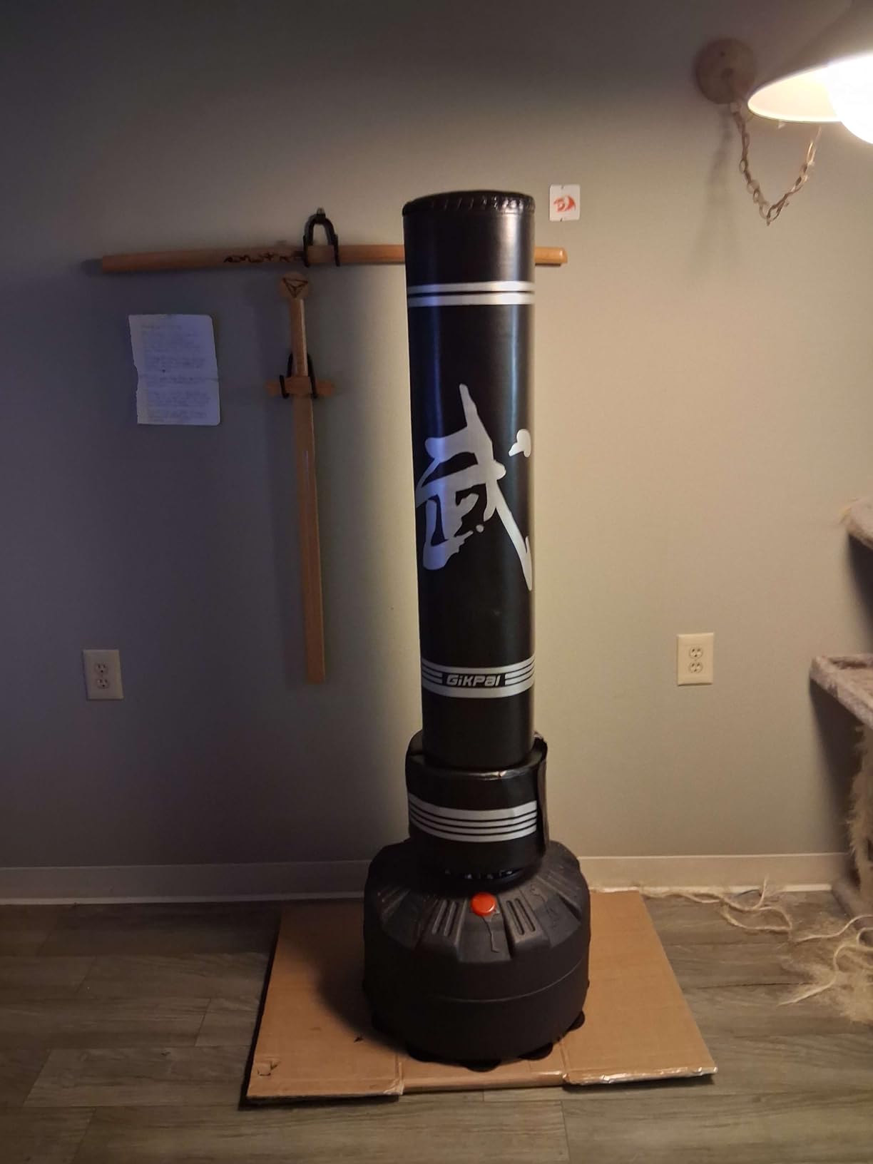 GIKPAL Freestanding Punching Bag for Adults, Heavy Boxing Bag with Stand | 12-Suction-Cup Stable Base, Tear-Resistant PU Leather, No-Spring Quiet Rebound, Sand/Water Fillable, Kickboxing & Cardio customer photo 1