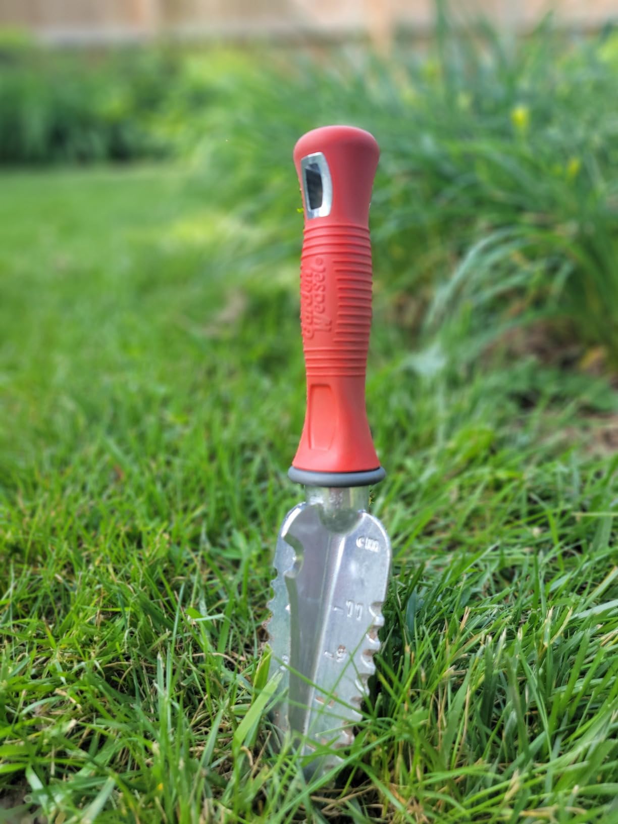 Garden Weasel Double-Sided Garden Cultivator/Tiller | Cultivate, Till, Break Up Soil | Planting and Gardening Hand Digging Tool, Heavy Duty Cultivator, Hand Tool Weeder | 91367 | Steel half-moon blade with black ergonomic T-handle grip. Creates precise edges for patios, garden beds, driveways & yards customer photo 1