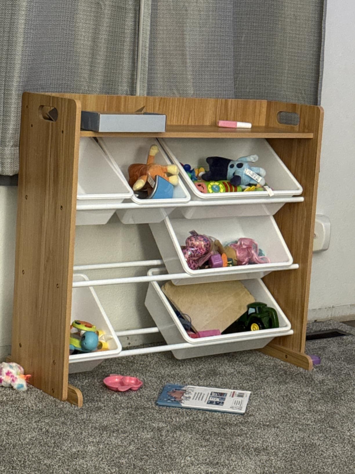 Humble Crew Kids Toy Organizer with Display Shelf, 9 Bins, 3 Tier Storage customer photo 2