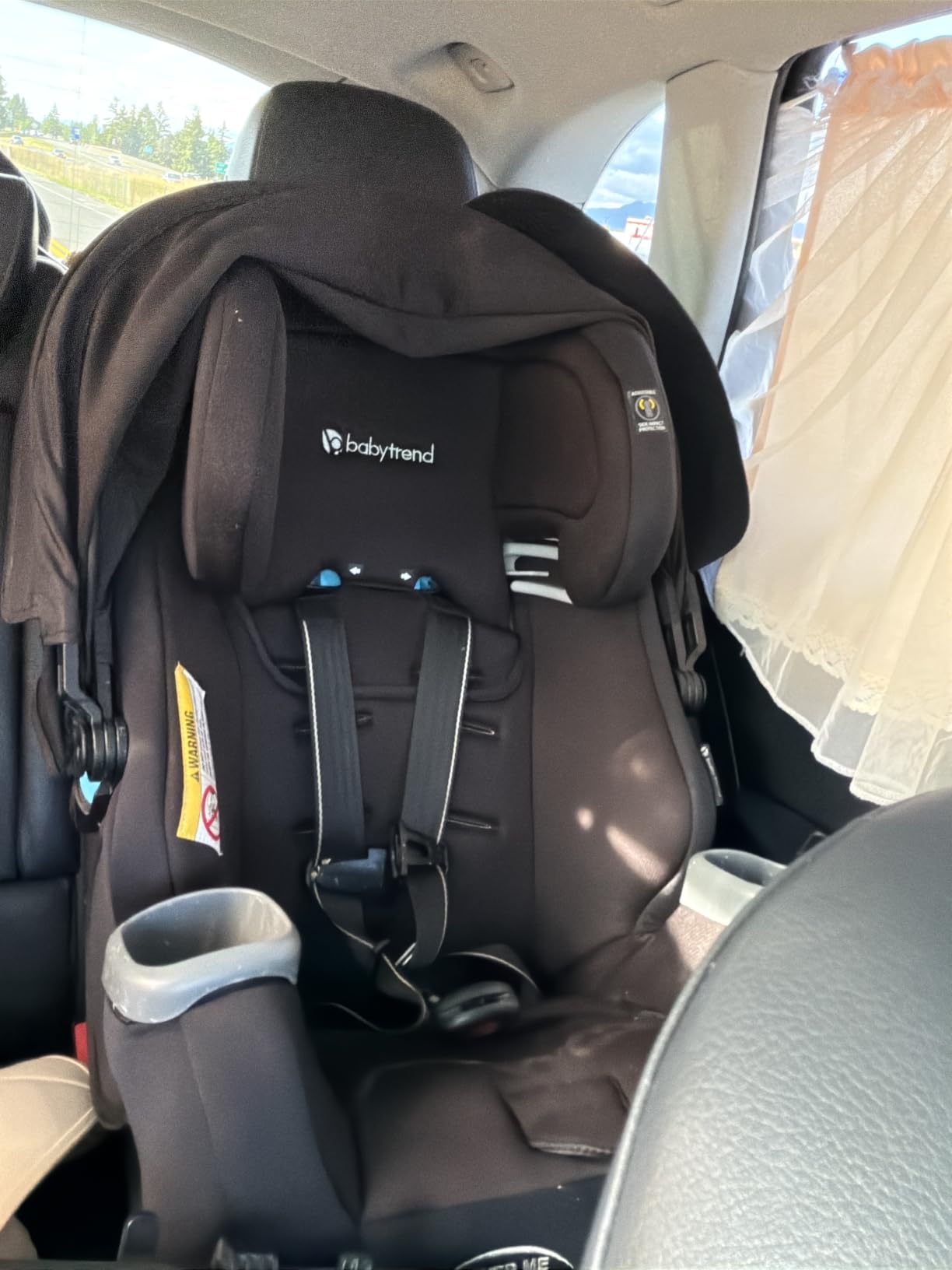 Baby Trend Cover Me™ 4-in-1 Convertible Car Seat, Vespa – Built-in Canopy, 4-Stage Growth System, Plush Comfort Padding, Multi-Position Recline customer photo 2