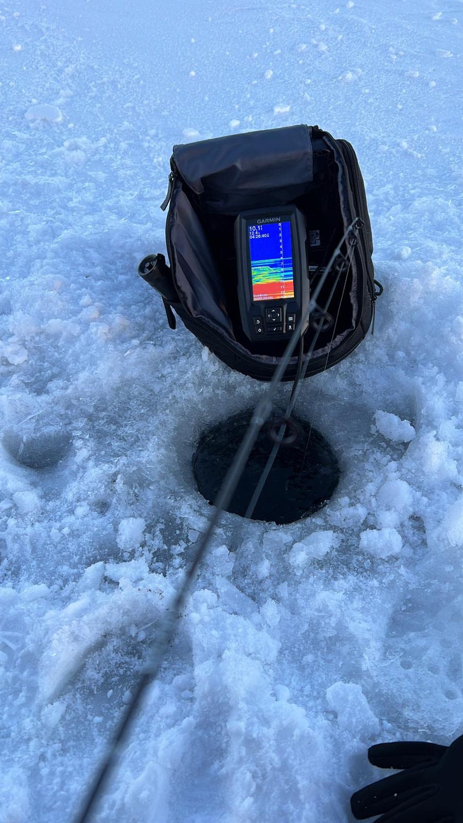 Garmin Striker Plus 4 Ice Fishing Bundle, Includes Portable Striker Plus 4 Fishfinder and Dual Beam-IF Transducer customer photo 1