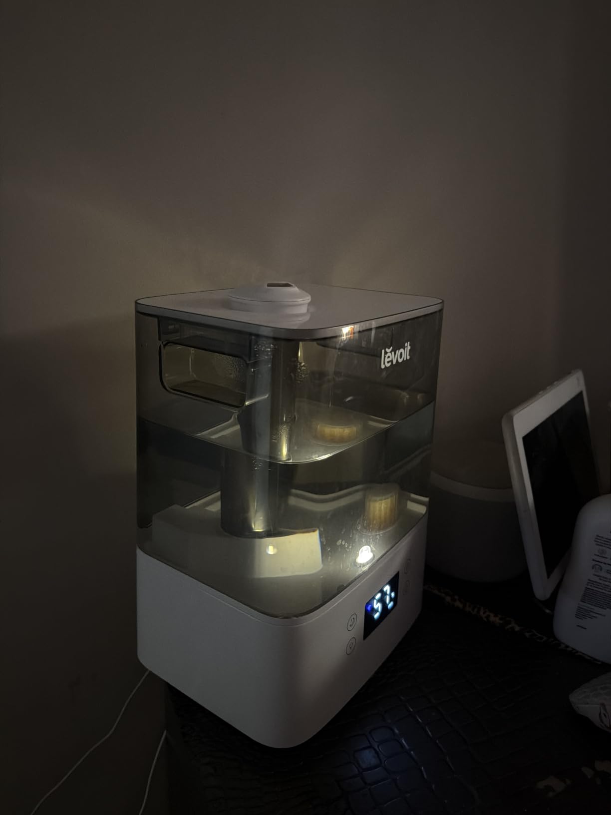 Levoit Humidifiers for Bedroom Large Room, 6L, 60H Runtime, 26dB, Smart App | Top Fill Cool Mist Humidifier for Baby & Plants, Easy to Clean, Essential Oil, Rapid Humidification & Auto Mode, Sleep Mode customer photo 1