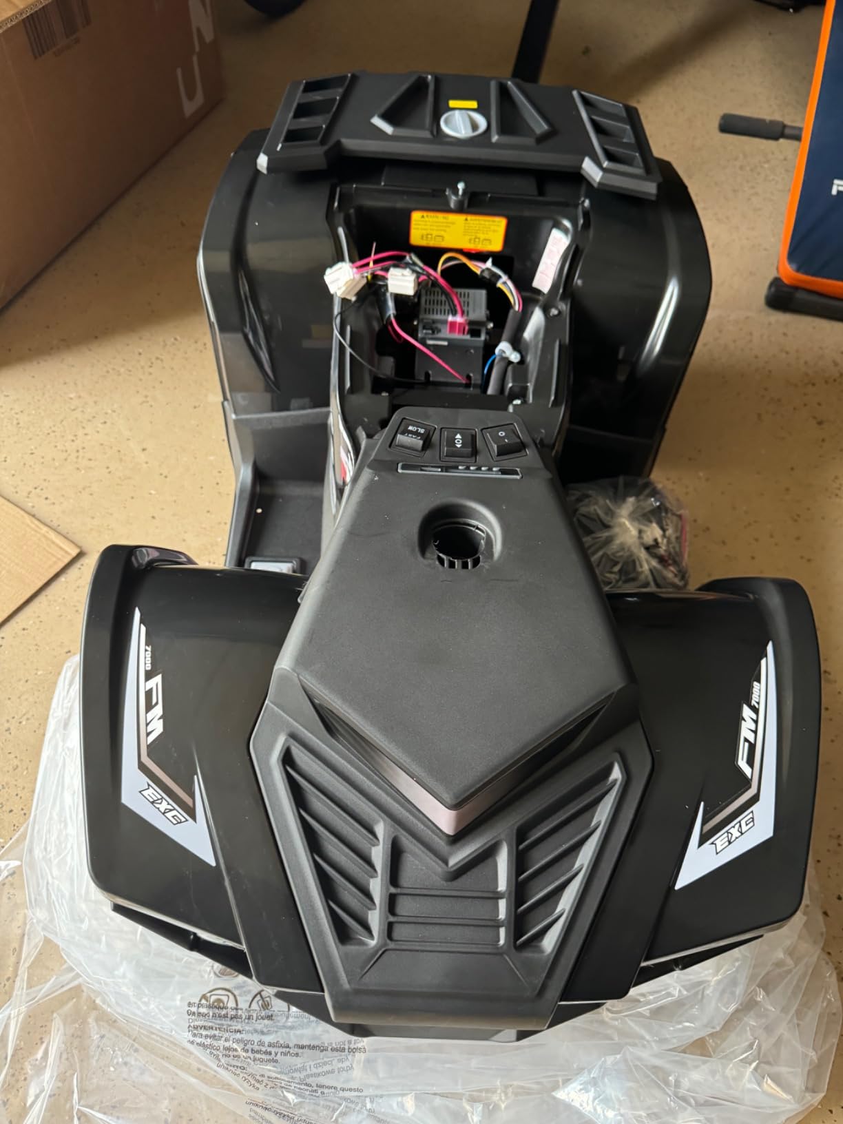 Costzon Kids ATV, 12V Battery Powered Electric Vehicle w/LED Lights, High & Low Speed, Horn, Music, USB, Treaded Tires, Ride on Car 4 Wheeler Quad for Boys & Girls Gift, Ride on ATV (Black) customer photo 2