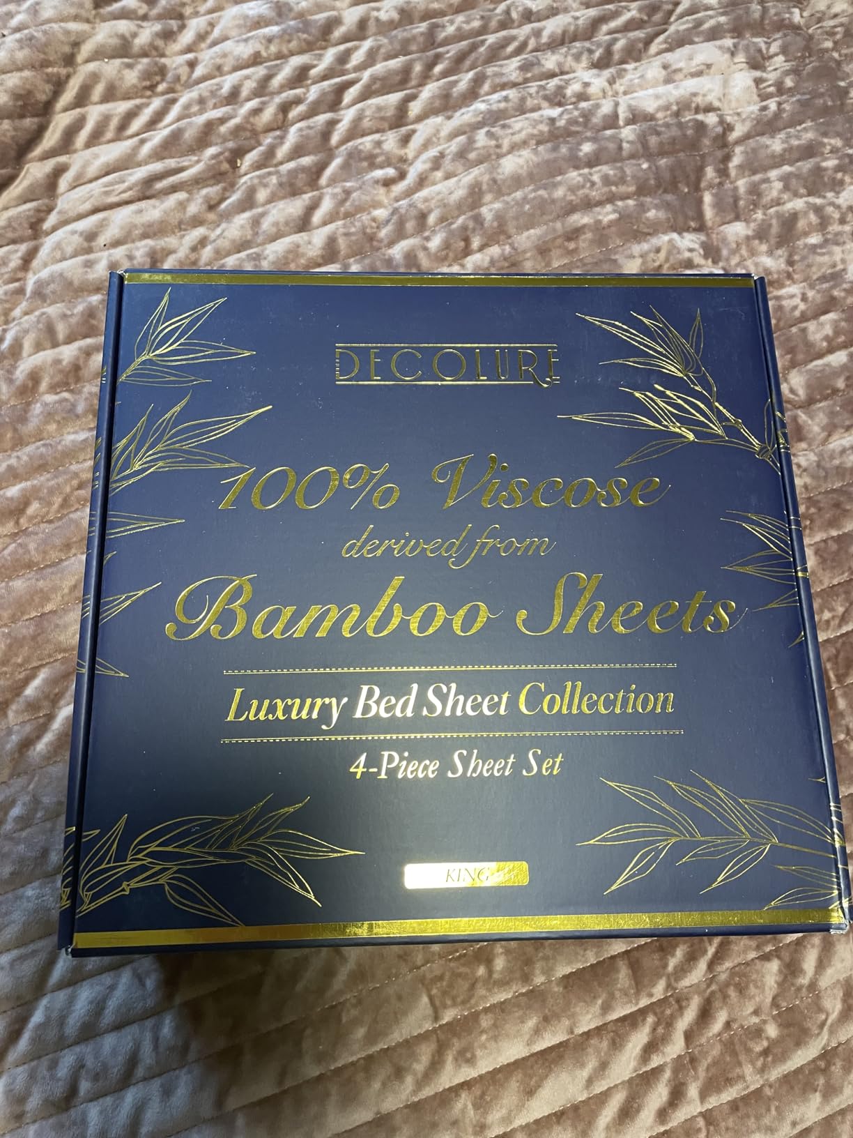 DECOLURE 100% Viscose Derived from Bamboo Sheets King Size | 4 Pc Bed Set customer photo 2