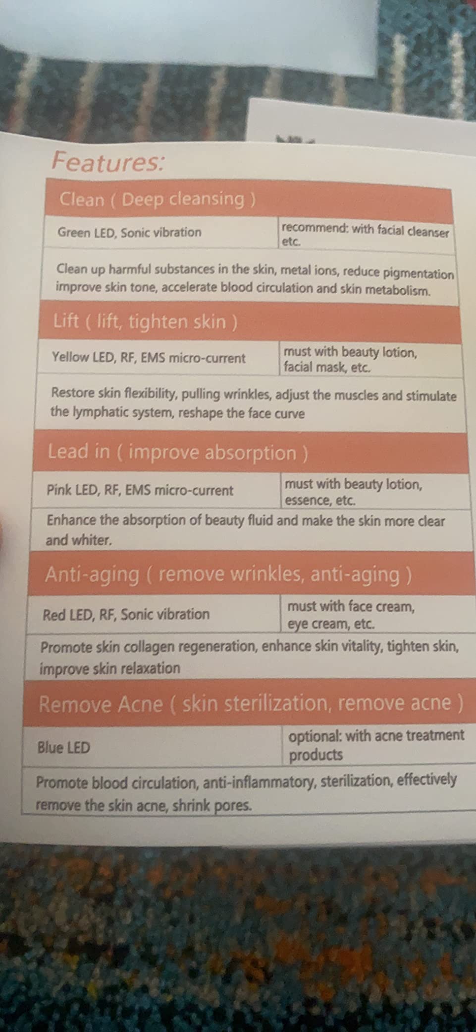 High Frequency Facial Machine 5 in 1 Facial Massager Micro-Current Recharable Facial Frequency Device customer photo 1