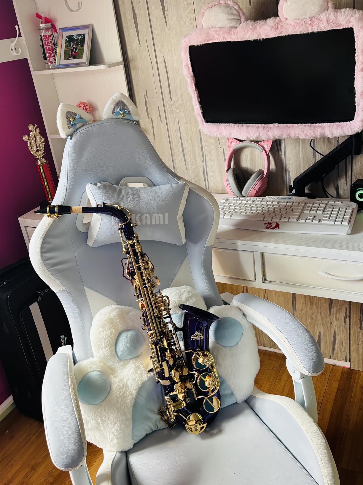 EASTROCK E Flat Alto Saxophone Black Nickel/Gold for Beginners and Students customer photo 2