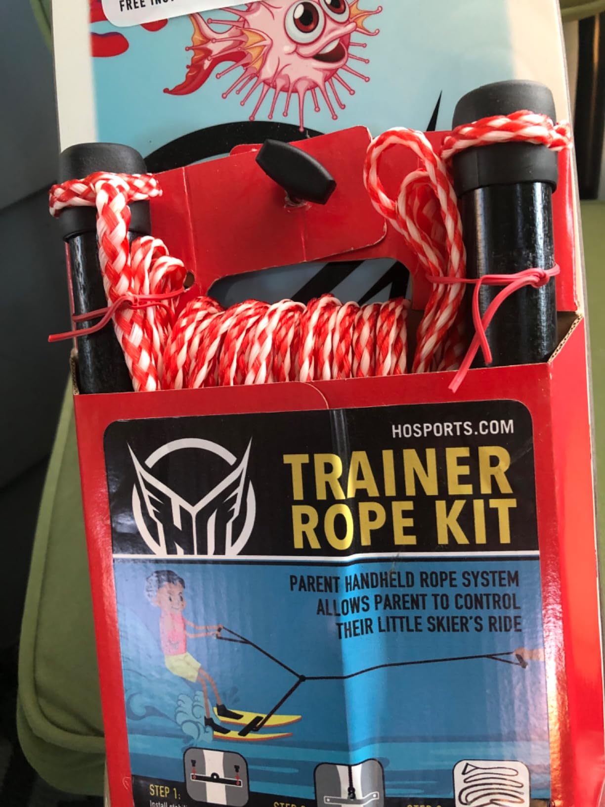 HO Sports Hot Shot Kids Water Ski Trainers with Bar & Rope - Ultimate Training Water Skis System, 46”, Youth and Kids up to 70 lbs customer photo 2