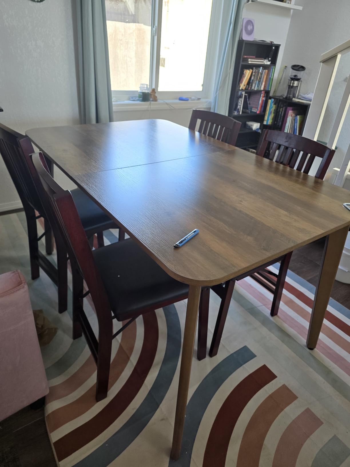VASAGLE Folding Dining Table, Kitchen Table customer photo 2