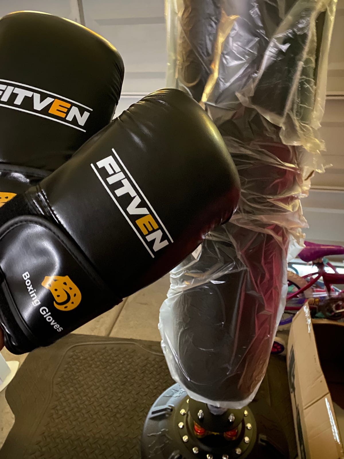 FITVEN 70'' Freestanding Punching Bag with Boxing Gloves, Heavy Boxing Bag with Suction Cup Base, Stand Kickboxing Bag for Adult-Teens Family Home Gym Training Equipment customer photo 2