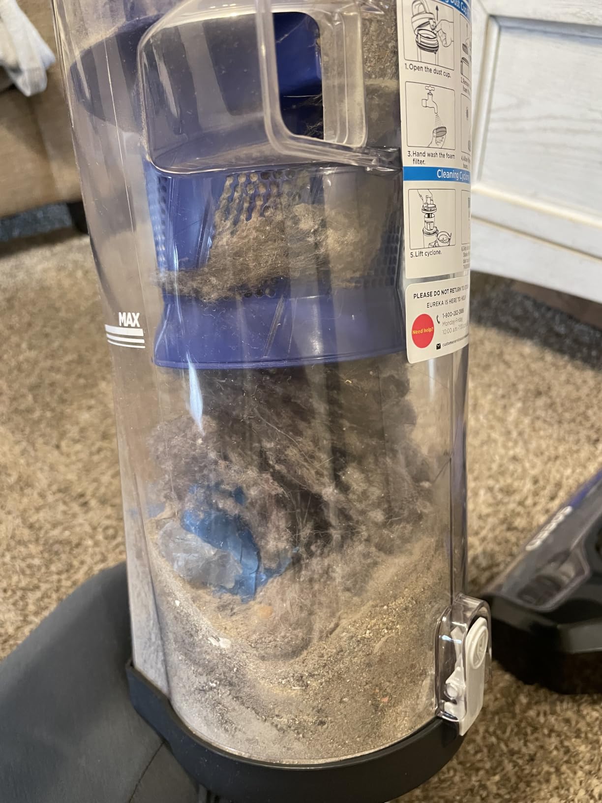 Eureka Lightweight Powerful Upright Vacuum Cleaner for Carpet and Hard Floor, PowerSpeed, New Model,Blue,black/New Model customer photo 2