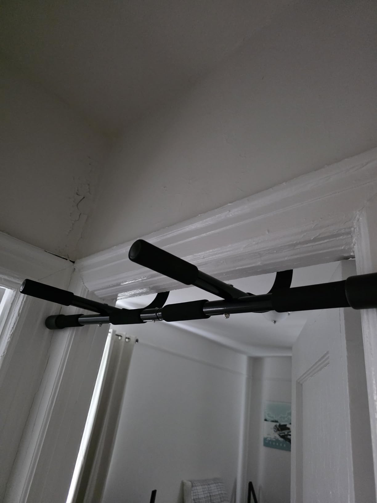 Ally Peaks Pull Up Bar for Doorway | Thickened Steel Max Limit 440 lbs Upper Body Fitness Workout Bar| Multi-Grip Strength for Doorway | Indoor Chin-Up Bar Fitness Trainer for Home Gym Portable customer photo 2