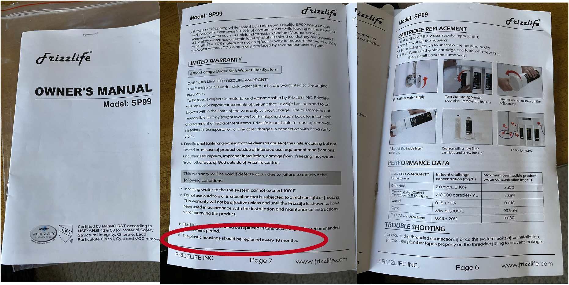 Frizzlife Under Sink Water Filter System, NSF/ANSI 53&42&372 Certified, 8 Layer 0.5 Micron Water Filtration Reduces PFAS, PFOA/PFOS, Chloramine, Lead, Chlorine, with Brushed Nickel Faucet, SP99 New customer photo 2