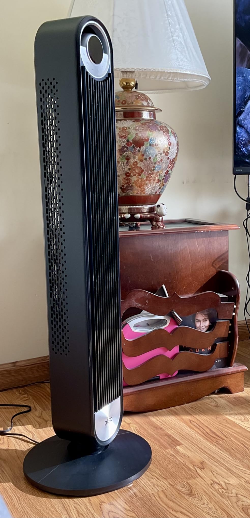 DREO Tower Fan for Bedroom, Upgraded DC 28ft/s Velocity, 9 Speeds customer photo 1