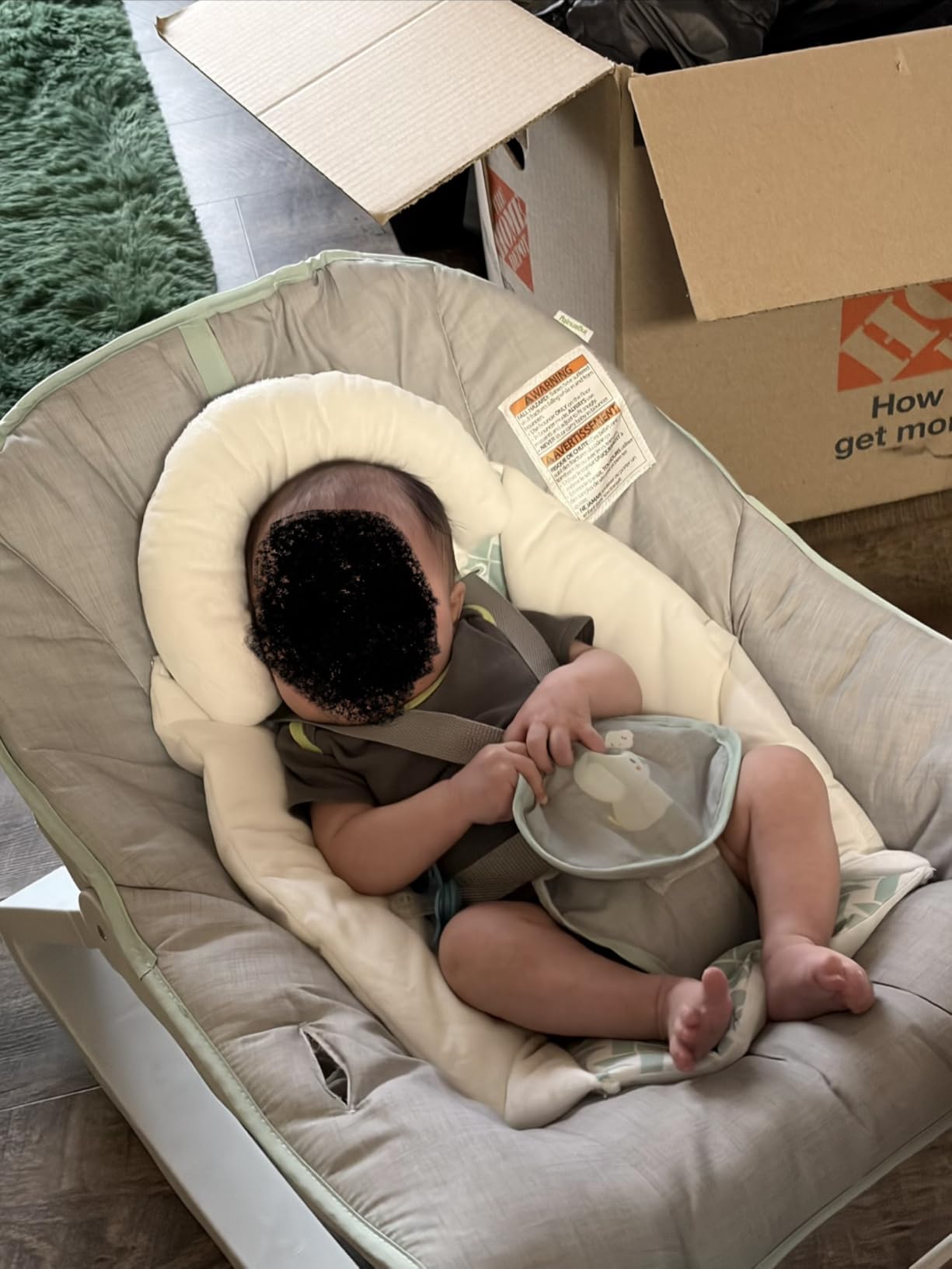 Ingenuity Keep Cozy 3-in-1 Grow with Me Vibrating Baby Bouncer, Seat & Infant to Toddler Rocker, Vibrations & -Toy Bar, 0-30 Months Up to 40 lbs (Weaver) customer photo 2