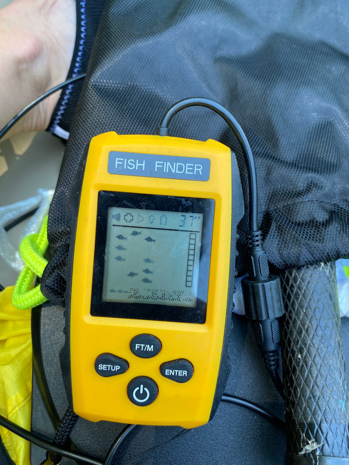 Handheld Fish Finder Portable Fishing Kayak Fishfinder Fish Depth Finder Fishing Gear with Sonar Transducer and LCD Display customer photo 1
