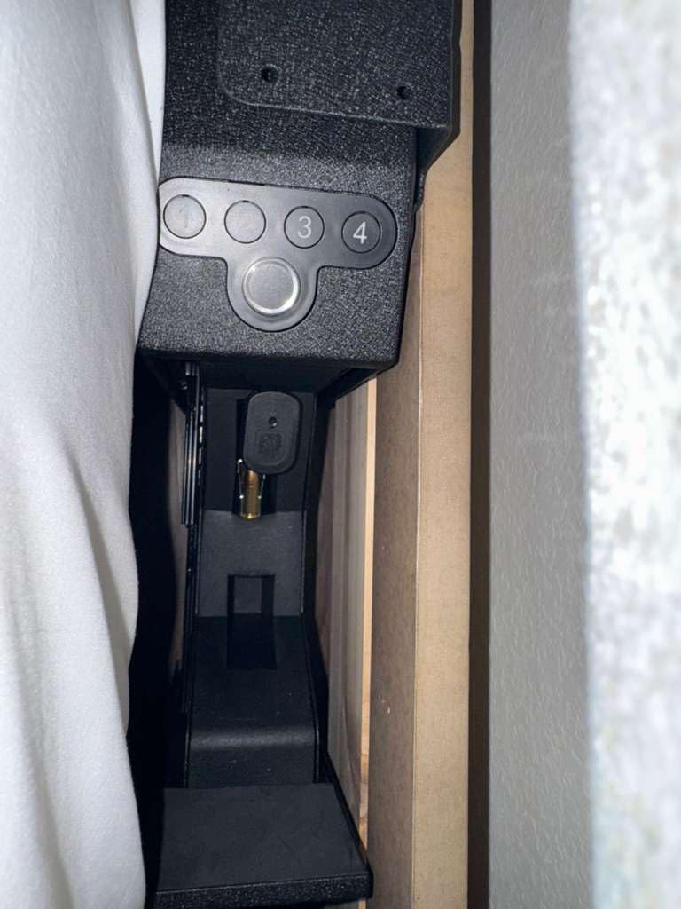 Biometric Slider Handgun Gun Safe for Nightstand, Desk, Bed Side, Truck customer photo 1