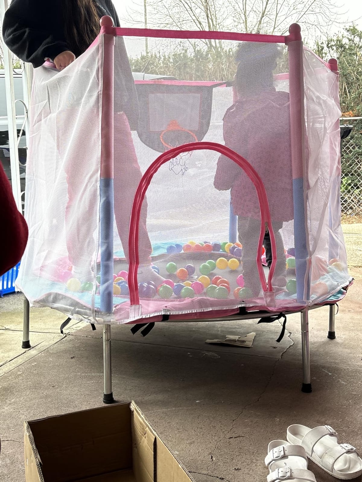 BLUERISE 55'' 72'' Indoor&Outdoor with Enclosure Trampoline for Kids Gifts customer photo 2