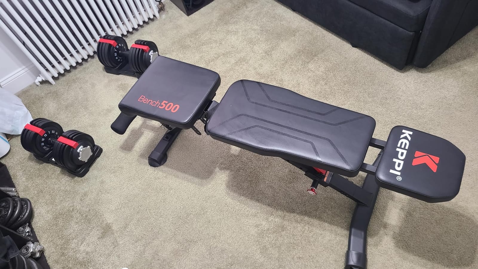Keppi Weight Bench 900Lb, Adjustable Foldable Sturdy Bench for Home Gym customer photo 2
