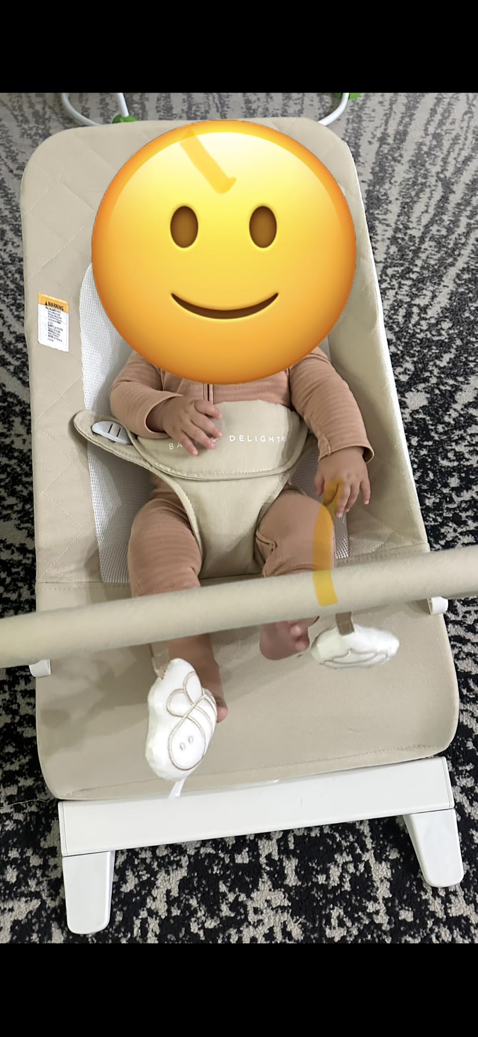 Baby Delight Alpine Deluxe Portable Bouncer, Infant, 0-6 Months, 100% GOTS Certified Cotton Fabrics, Organic Oat customer photo 2
