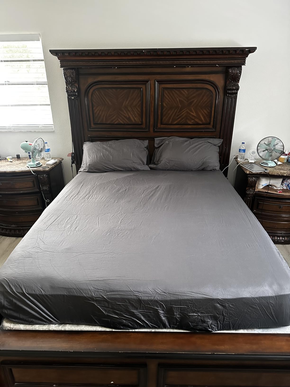 HYPREST Extra Deep Pocket Queen Sheets 18-24 Inch, 100% Cotton Percale 4pc customer photo 2
