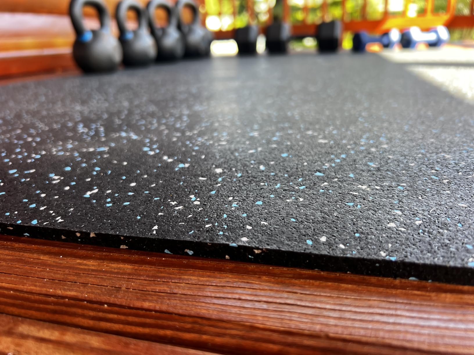 Rubber King Multi-Purpose Exercise Mat - 100% Recycled Thick Rubber Mat for Home Gym Flooring, Non-Slip, Low-Odor Durable Workout Mat for Indoor/Outdoor, Shoe-Friendly customer photo 2