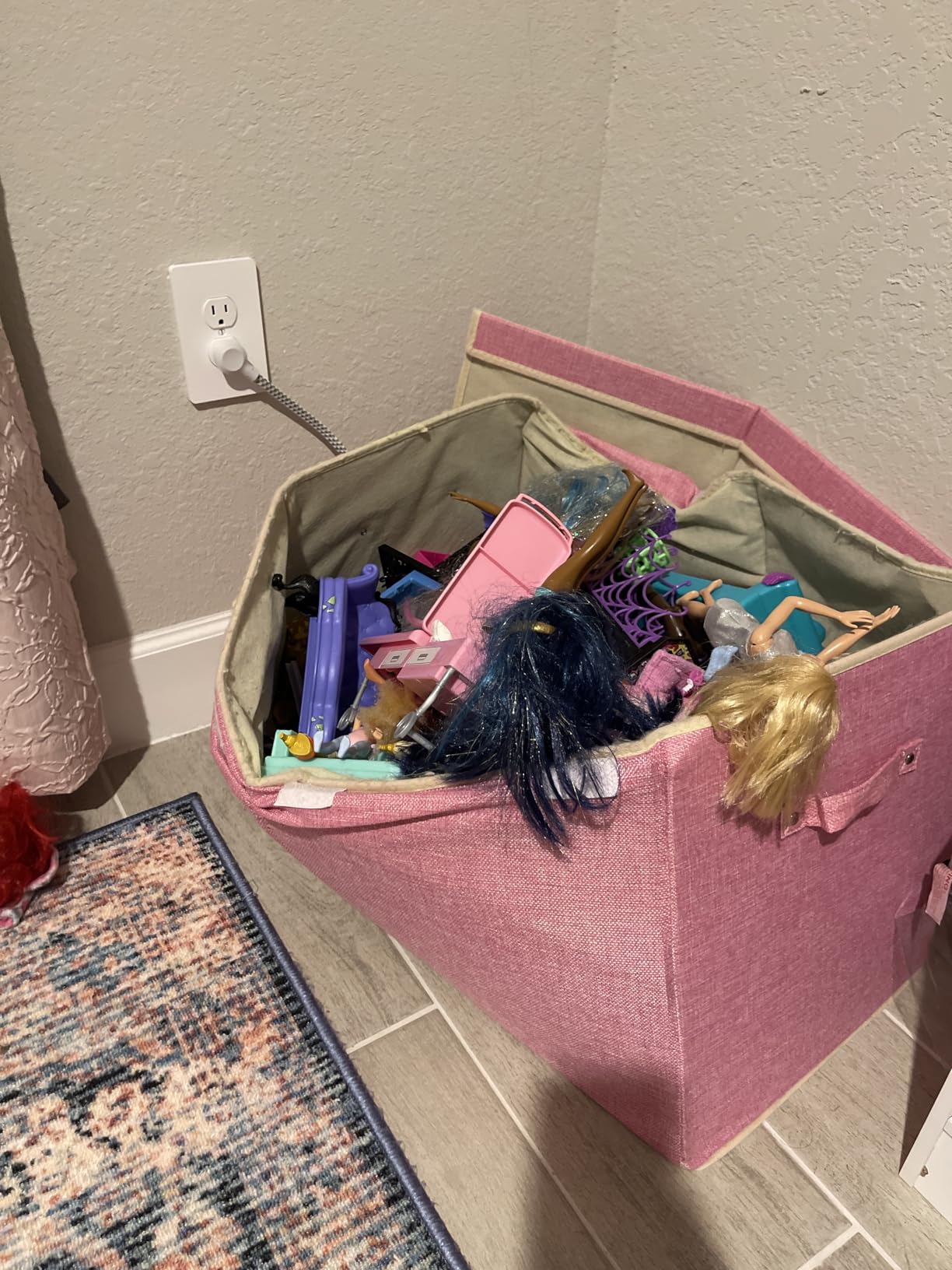 Large Toy Box Storage with Lid, Collapsible Sturdy Toy Chest Storage Bin customer photo 2