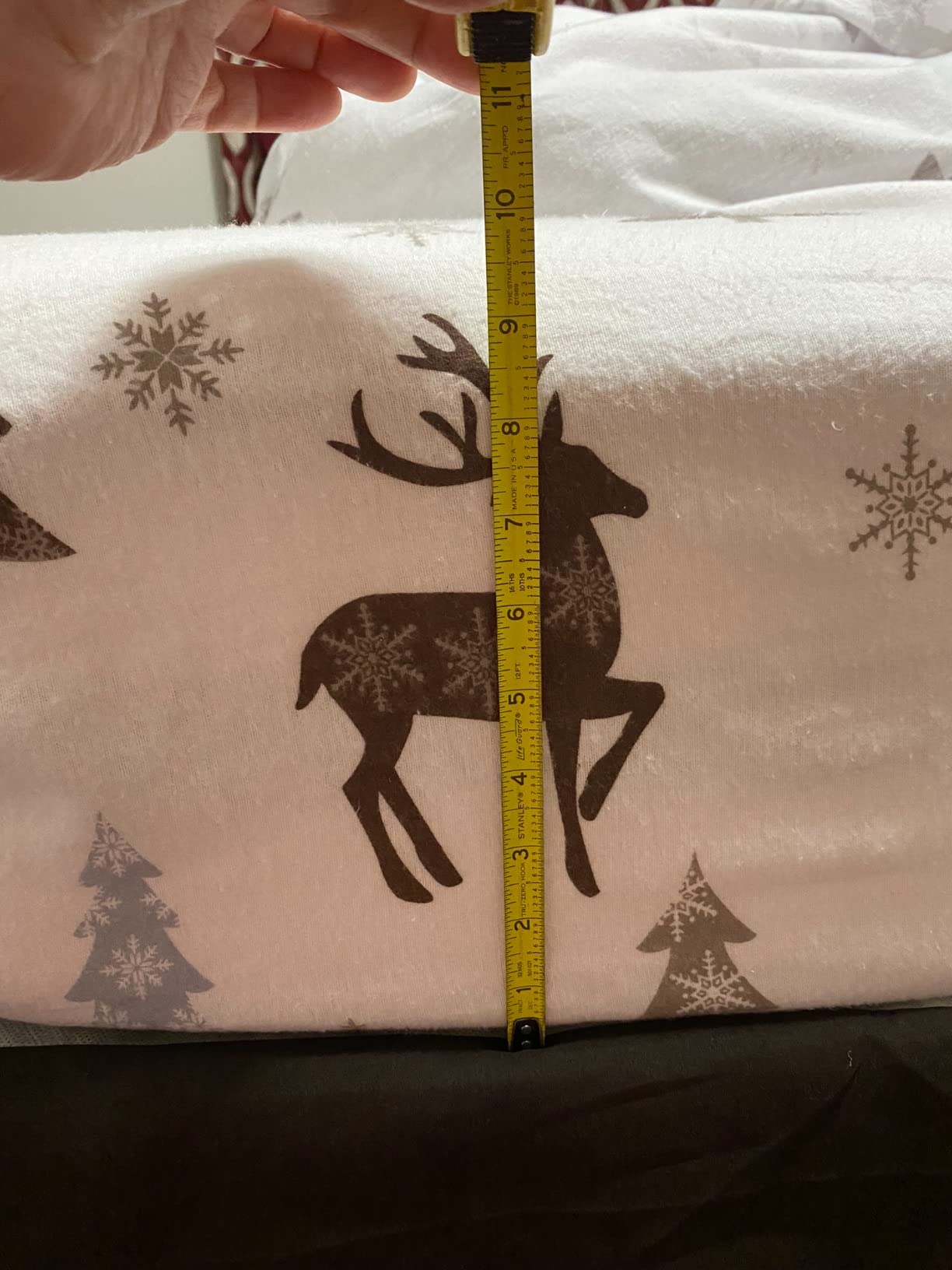 Great Bay Home Flannel Sheet Set Full Size - 100% Turkish Cotton, Double-Brushed, Lodge-Printed Bed Sheets - Ultra-Soft, Cozy, 4-Piece Bedding Set (Snowy Forest) customer photo 2