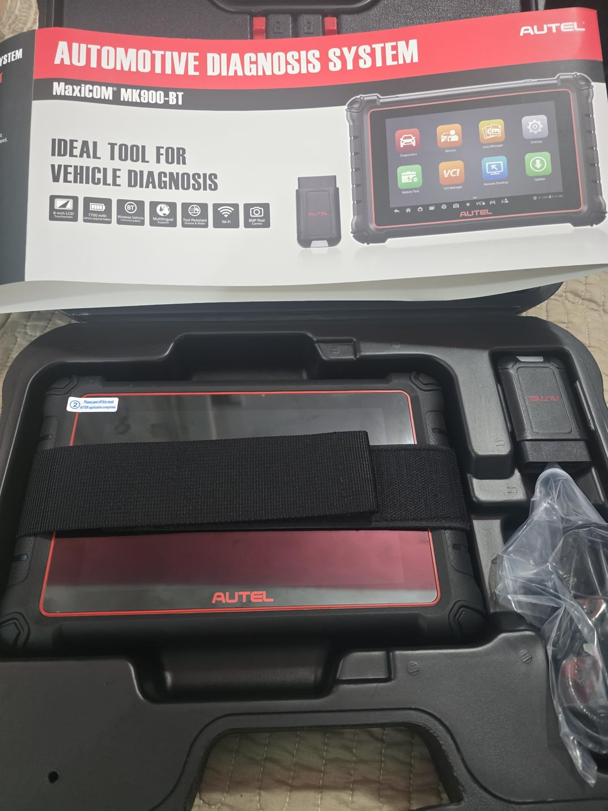 Autel Scanner MaxiCOM MK900BT Bidirectional Tool, 40+ Service, CAN-FD& DOIP | 2026 MK900-BT V2.0 Up of MK900 MX900 MK808S MK808BT PRO MX808S MK808Z, 3000+ Active Test, All System Diagnostic, FCA 11 OS customer photo 2