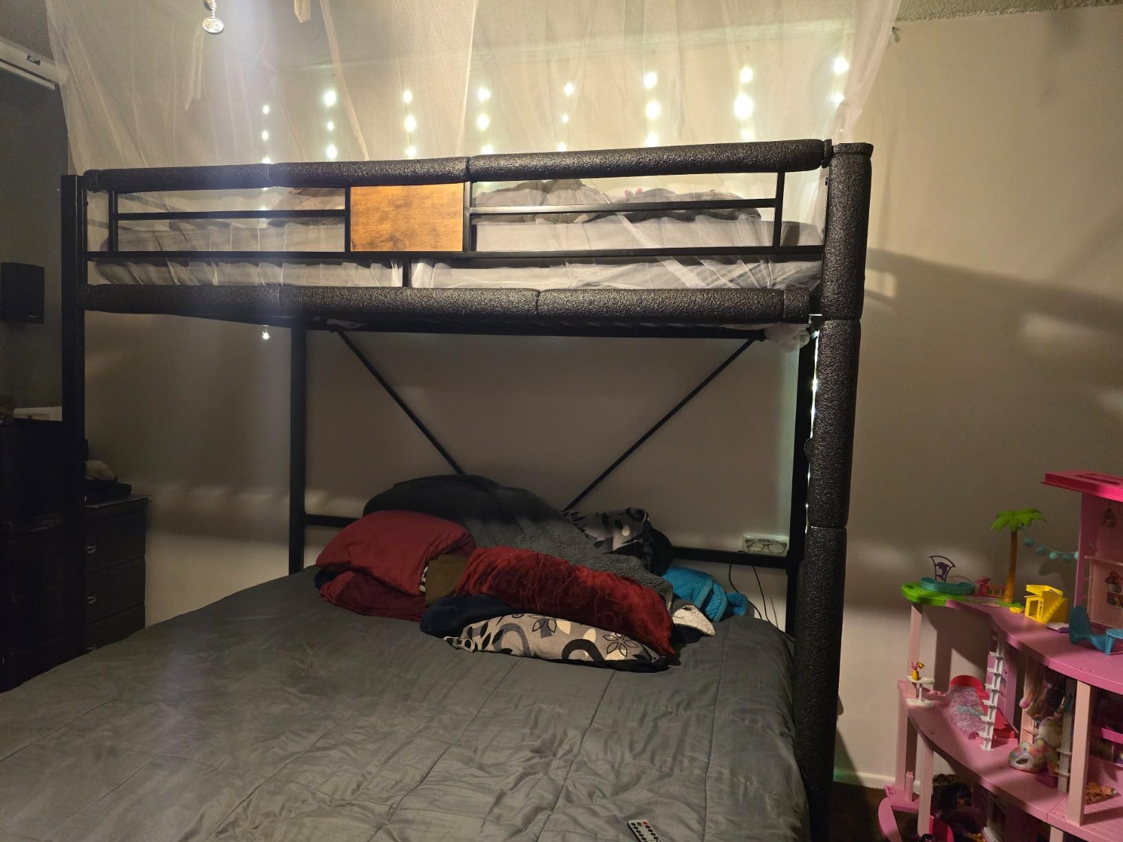 SHA CERLIN Loft Bed Twin Size with Ladder and Guardrail,Rustic Design customer photo 2
