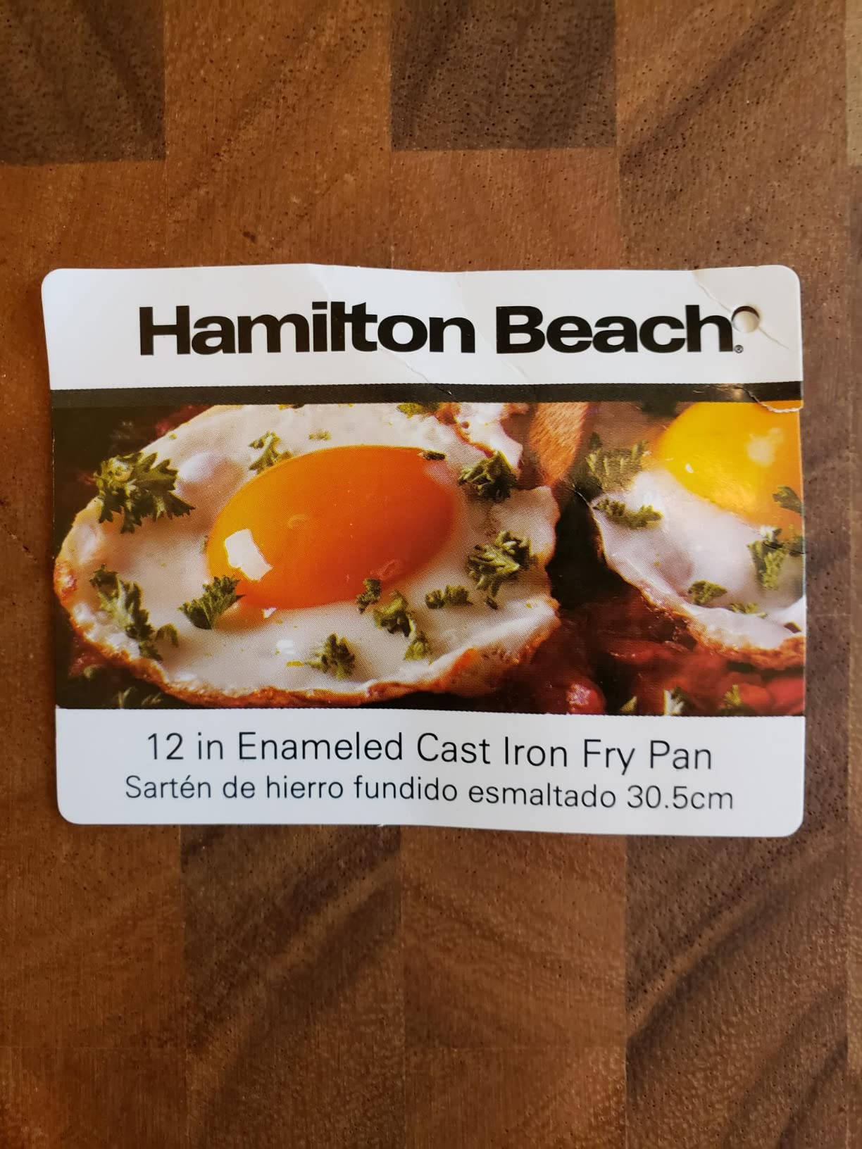 Hamilton Beach Enameled Cast Iron Fry Pan 12-Inch Navy, Cream Enamel Coating, Skillet Pan For Stove top and Oven, Even Heat Distribution, Durable customer photo 2