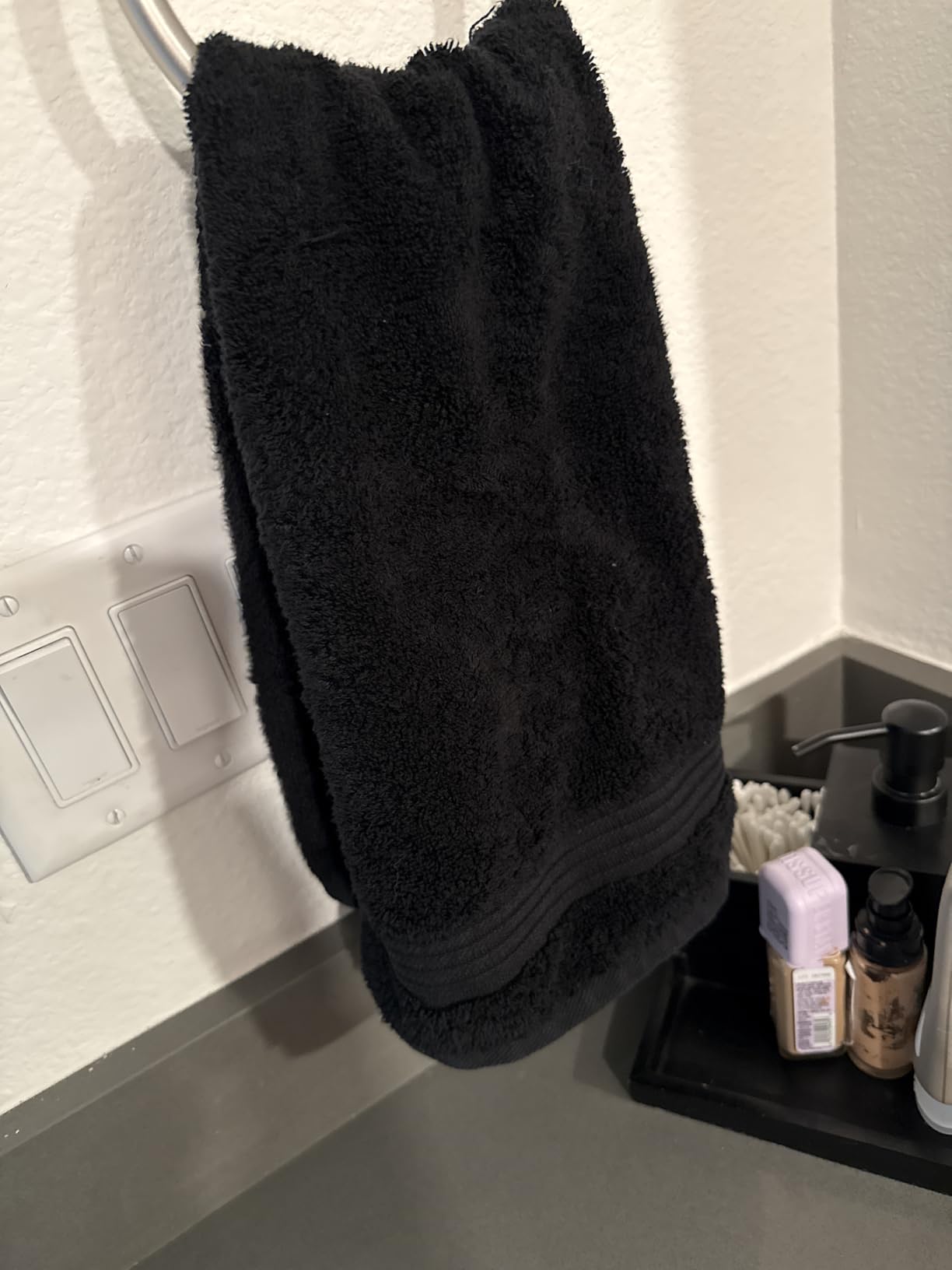 American Veteran Towel, 100% Cotton Turkish Bath Towels for Bathroom 4 Pack, 27x54 Extra Large Premium Soft Drying Bathroom Towels, Navy Blue customer photo 2