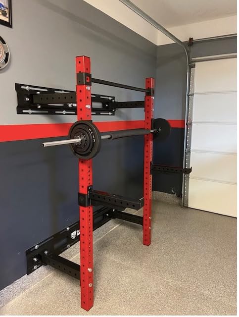 Signature Fitness Fitvids Wall Mounted Fold-in Power Cage Squat Rack with Adjustable Pull Up Bar and J Hooks - Space-Saving Home Gym,Multiple Sizes customer photo 1