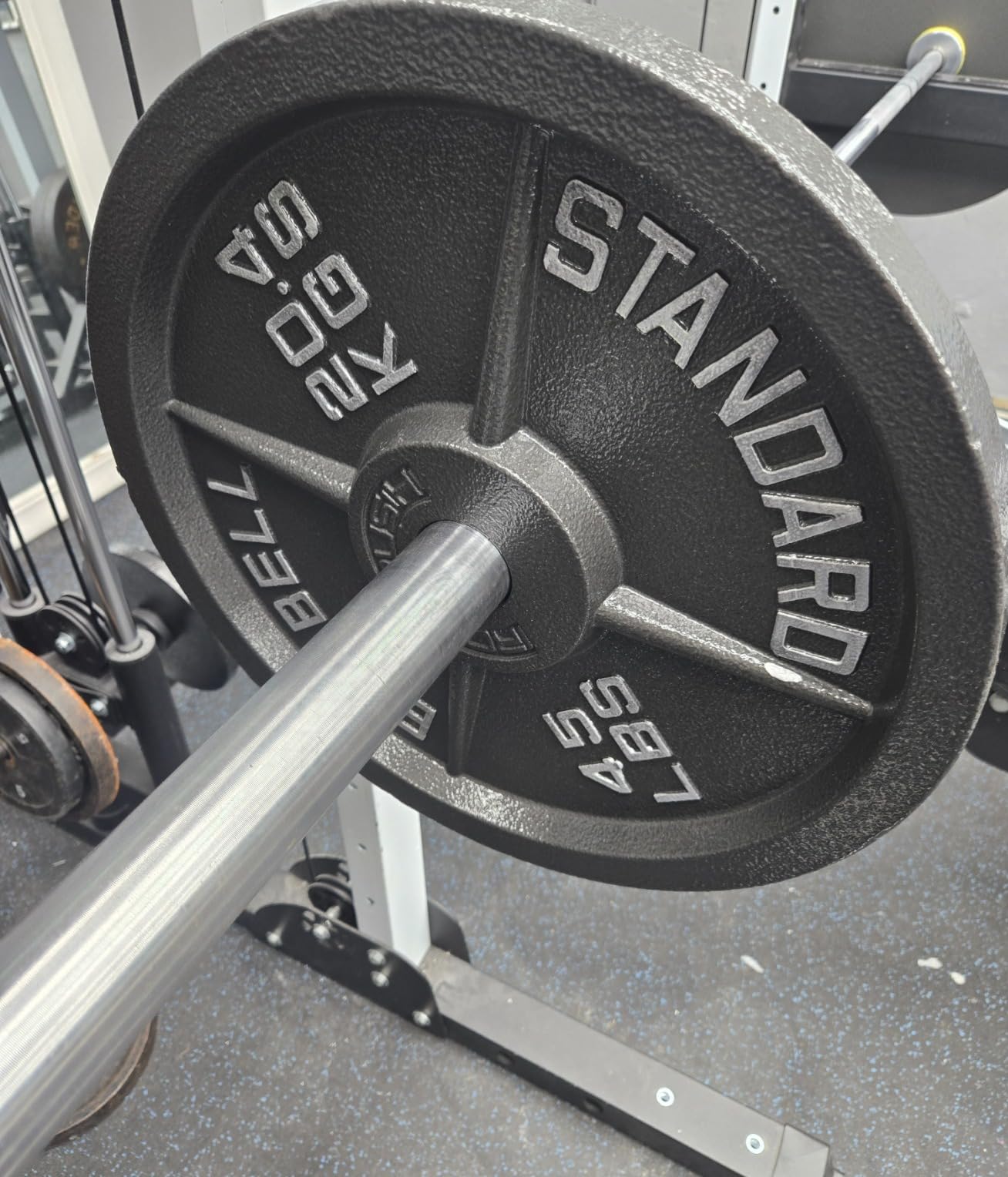 Cast Iron Olympic Weight Plates – Free Weights with 2-inch Hole & Anti-Rust Hammertone Finish - Ideal for Strength Training, Crossfit Equipment & Home Gym Set – Sold in Pairs - 2.5LB–45LB customer photo 1