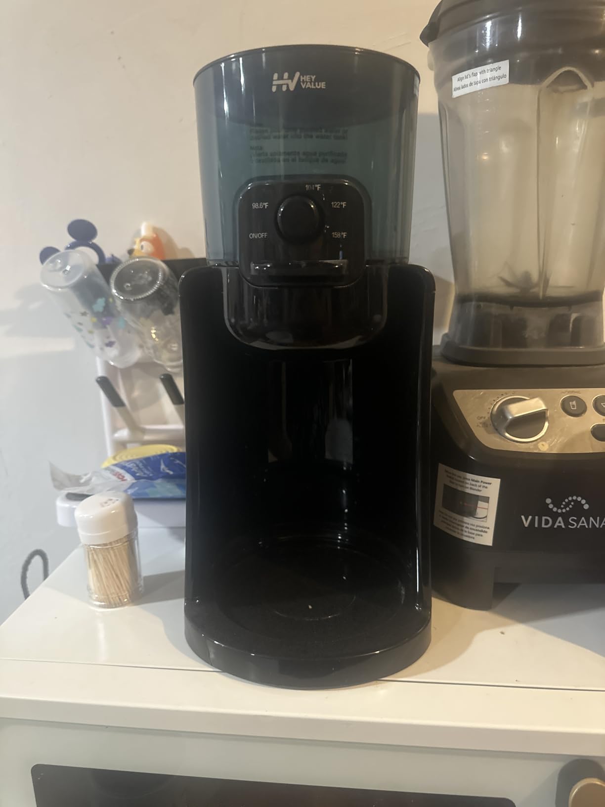 HEYVALUE Water Warmer for Baby Formula with Night Light,Bottle Warmer,Black customer photo 1