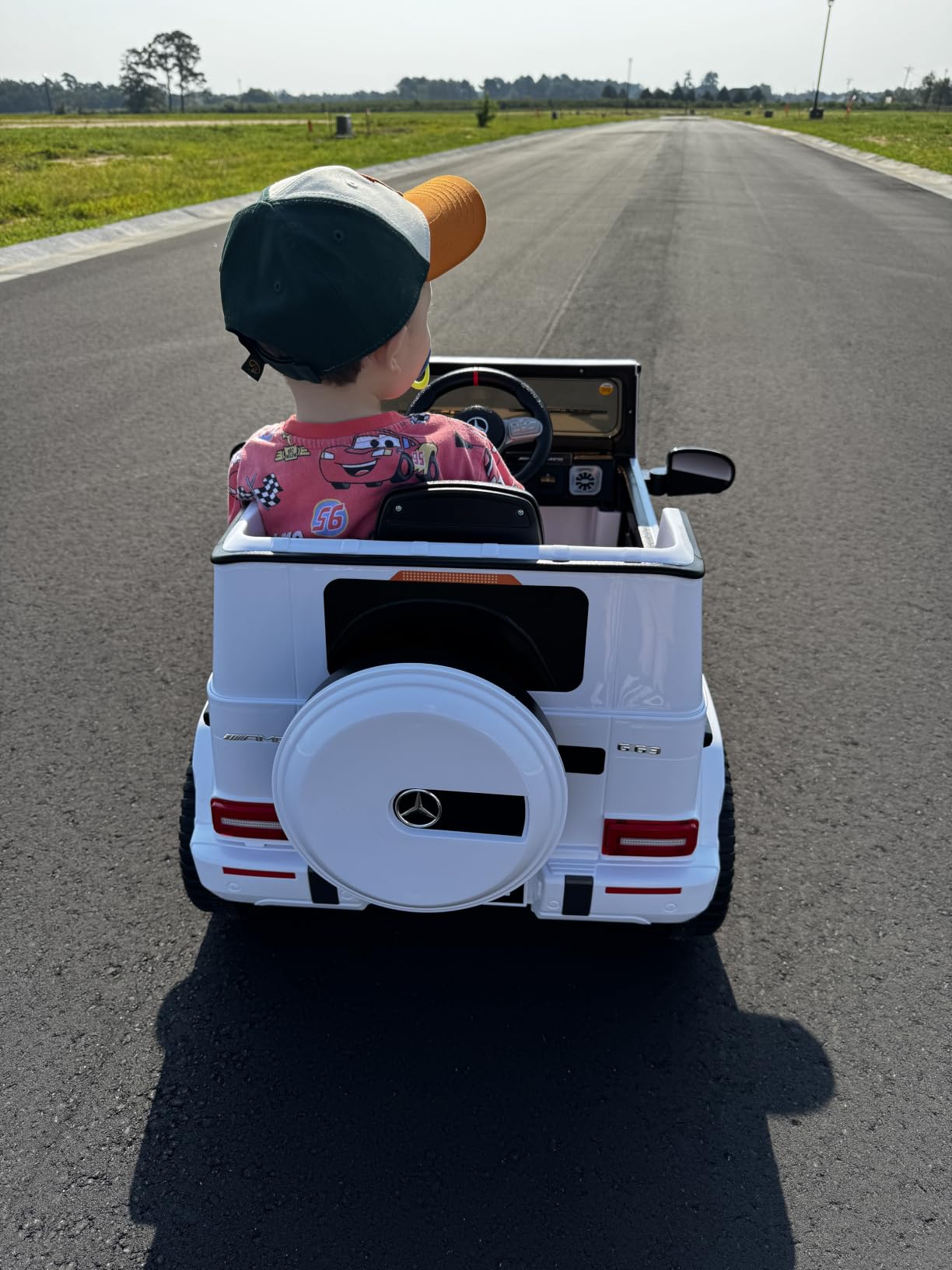 ANPABO 12V 7AH Licensed Mercedes-Benz G63 Electric Car for Kids, White customer photo 1