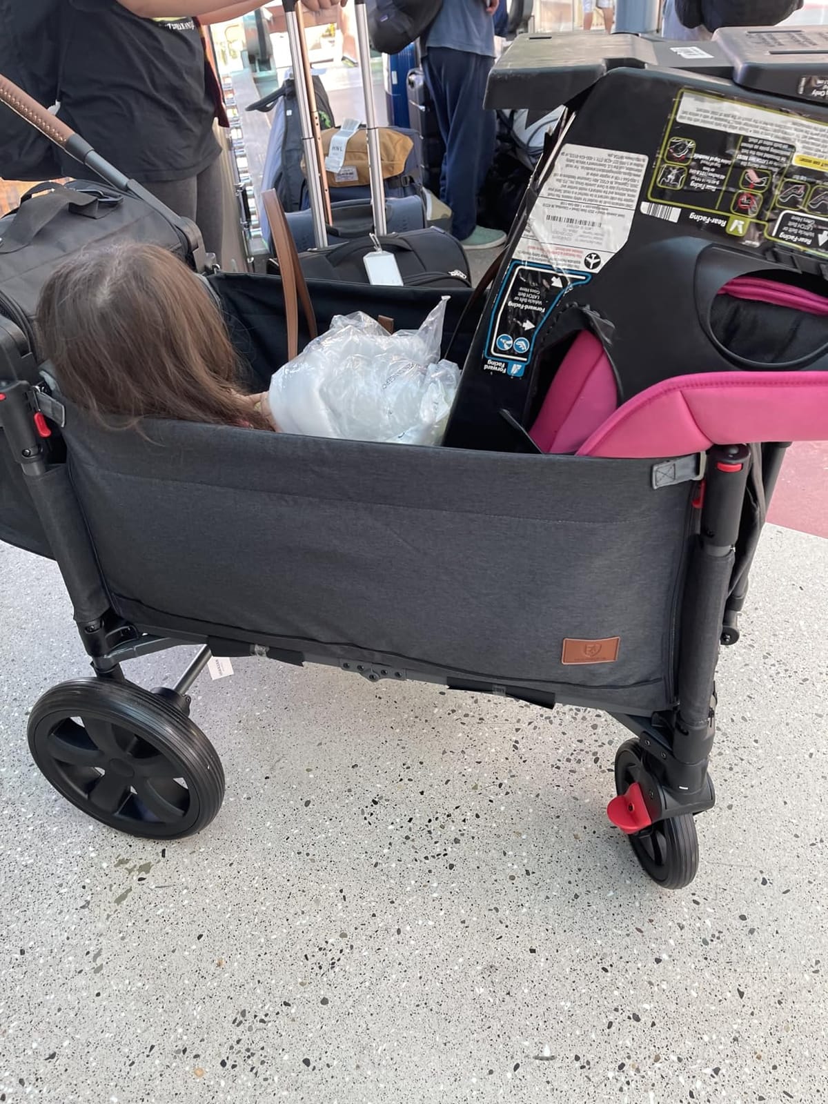 EVER ADVANCED Side-Unzip Stroller Wagon for 2 Kids - 2-in-1 Bench Mode & All-Terrain Push-Pull Wagon - Spica Cast & Special Needs Friendly - JPMA Certified, UV Canopy, Foldable for Zoo, Beach & Travel customer photo 1
