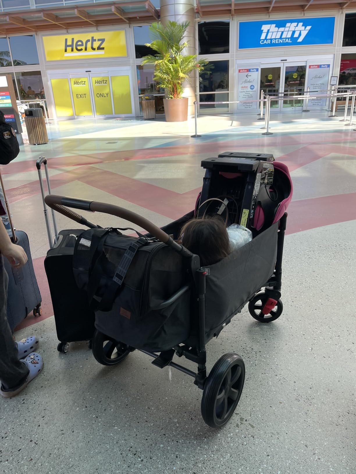 EVER ADVANCED Side-Unzip Stroller Wagon for 2 Kids - 2-in-1 Bench Mode & All-Terrain Push-Pull Wagon - Spica Cast & Special Needs Friendly - JPMA Certified, UV Canopy, Foldable for Zoo, Beach & Travel customer photo 2