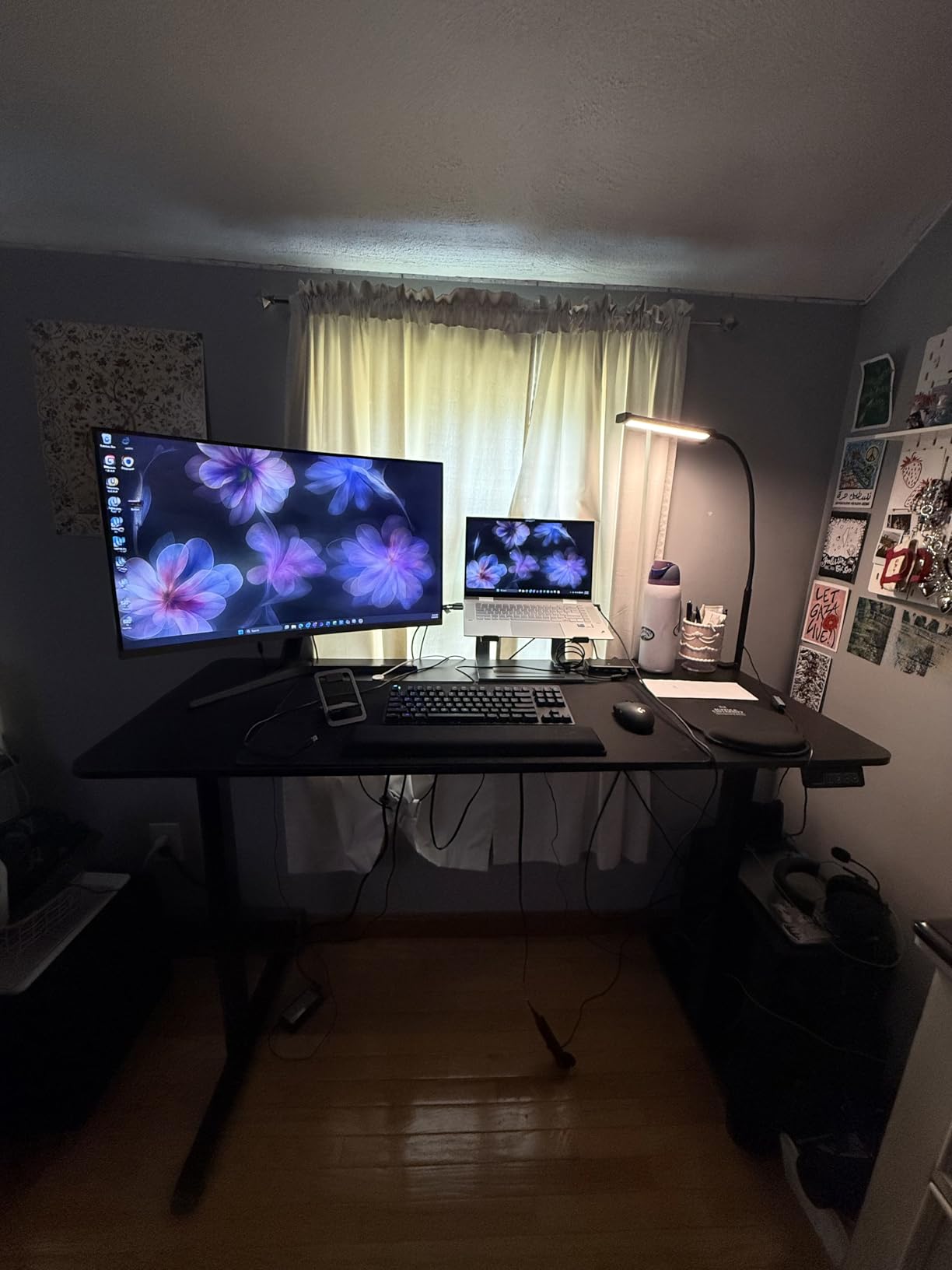 Furmax 55 Inches Electric Height Adjustable Standing Desk Home Office Desk customer photo 2