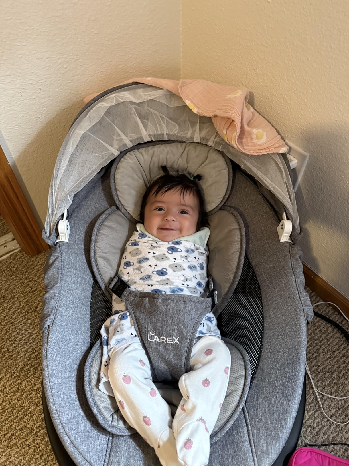 LAREX Baby Swing for Infants to Toddler with Remote Control & Bluetooth customer photo 2